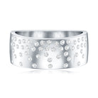 Lab Grown Diamond Wide Wedding Band With Certificate Lab - ( EF-VS ) - Rosec Jewels