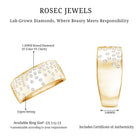 Lab Grown Diamond Wide Wedding Band With Certificate Lab - ( EF-VS ) - Rosec Jewels
