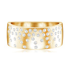 Lab Grown Diamond Wide Wedding Band With Certificate Lab - ( EF-VS ) - Rosec Jewels
