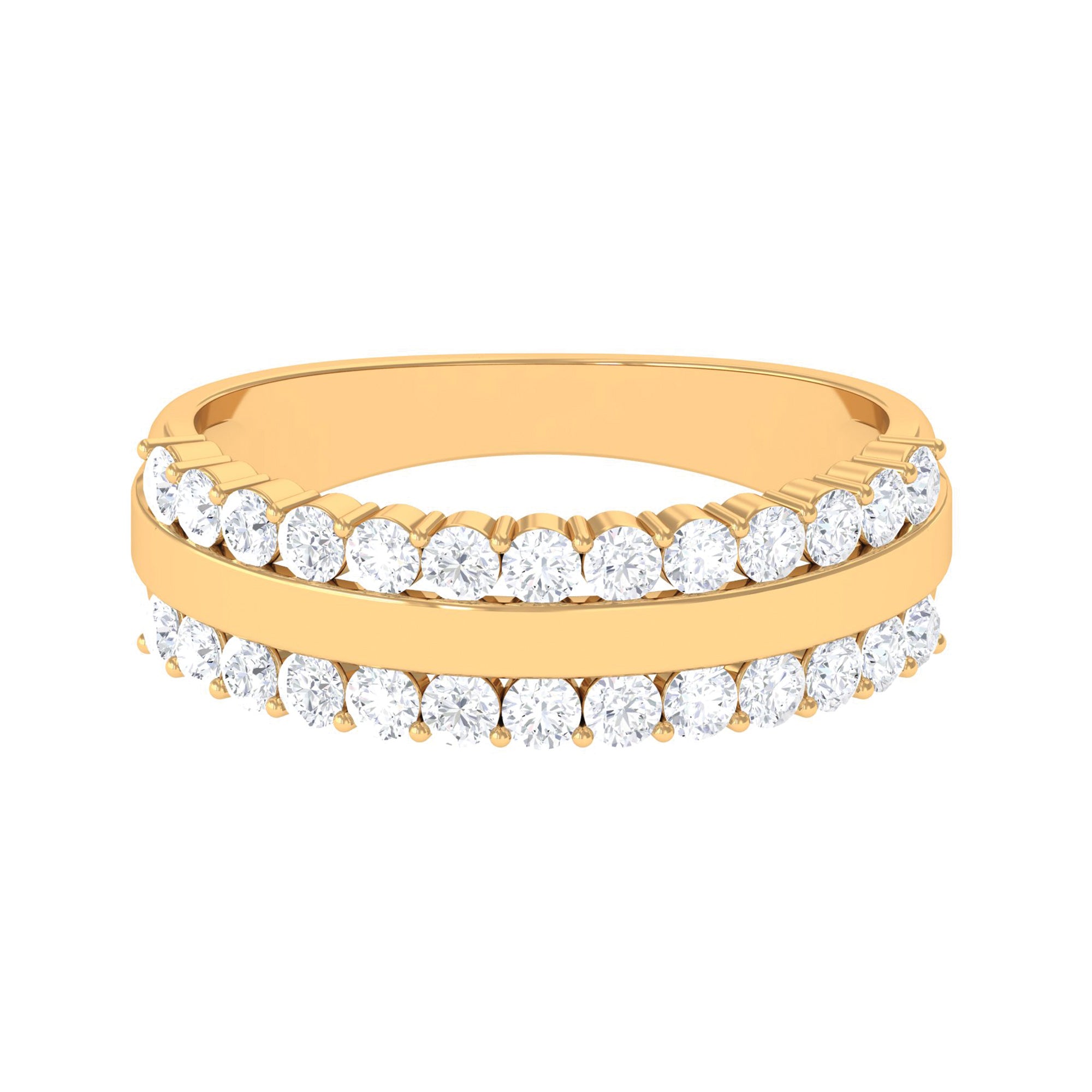 Certified Real Diamond Wedding Band Ring for Women Natural - ( HI-SI ) - Rosec Jewels