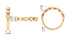 Certified Natural Diamond Half Eternity Ring with Infinity Knot Natural - ( HI-SI ) - Rosec Jewels