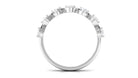 Certified Natural Diamond Half Eternity Ring with Infinity Knot Natural - ( HI-SI ) - Rosec Jewels