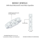 Rosec Jewels-Round and Baguette Cut Moissanite Eternity Wedding Band