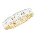 Rosec Jewels-Round and Baguette Cut Moissanite Eternity Wedding Band