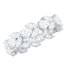 Certified Moissanite Leaf Eternity Band Ring for Women D-VS1 - Rosec Jewels