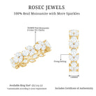 Certified Moissanite Leaf Eternity Band Ring for Women D-VS1 - Rosec Jewels