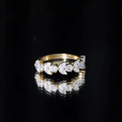Certified Moissanite Wedding Band in Yellow Gold Plated Silver D-VS1 14K Yellow Gold Plated Silver - Rosec Jewels
