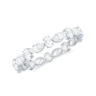 Rosec Jewels-Oval and Marquise Cut Moissanite Stackable Eternity Ring