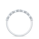 Marquise and Oval Shape Moissanite Half Eternity Ring D-VS1 - Rosec Jewels