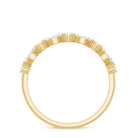 Marquise and Oval Shape Moissanite Half Eternity Ring D-VS1 - Rosec Jewels