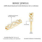 Certified Diamond Infinity Eternity Band Natural - ( HI-SI ) - Rosec Jewels