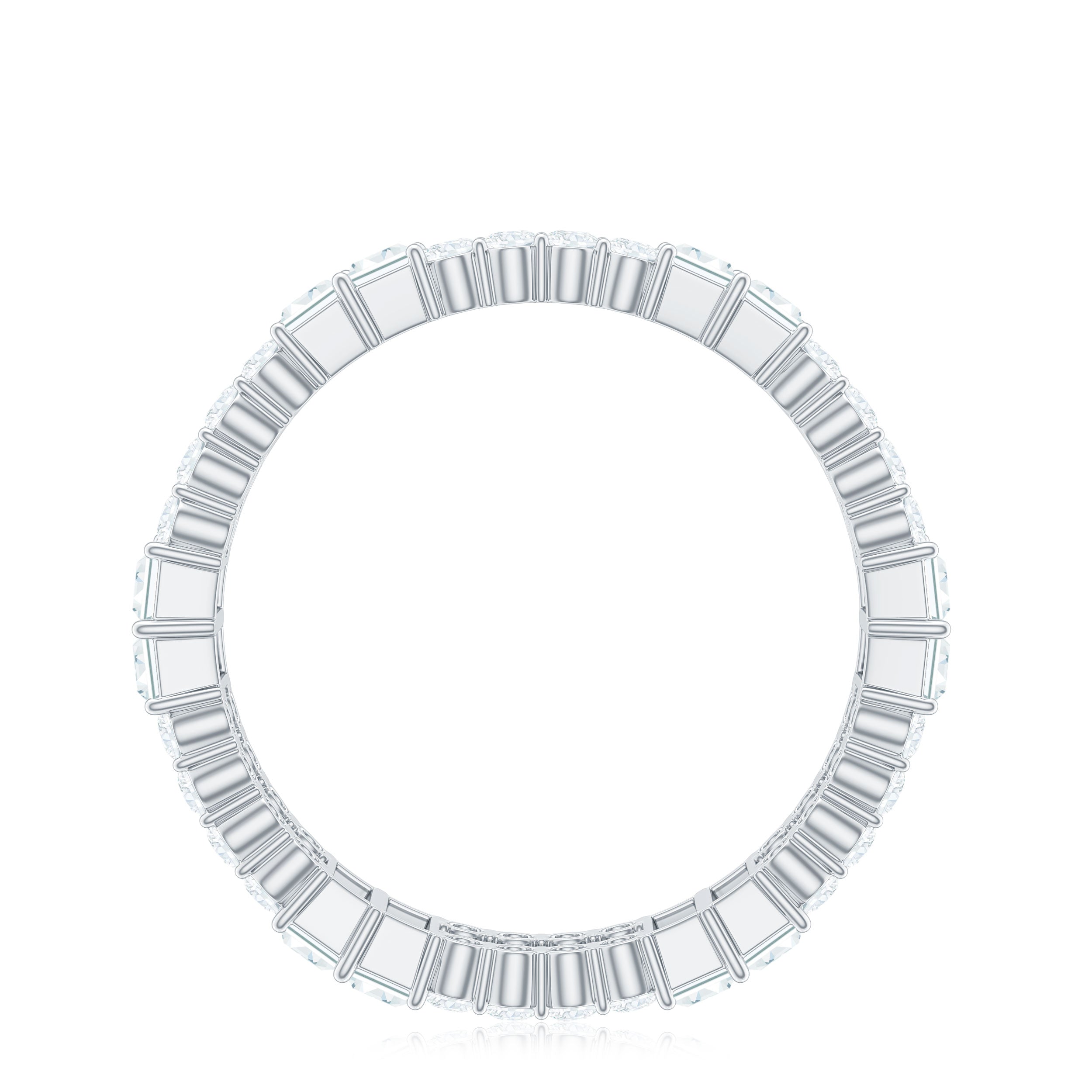 Rosec Jewels-Unique Moissanite Eternity Wedding Band Ring