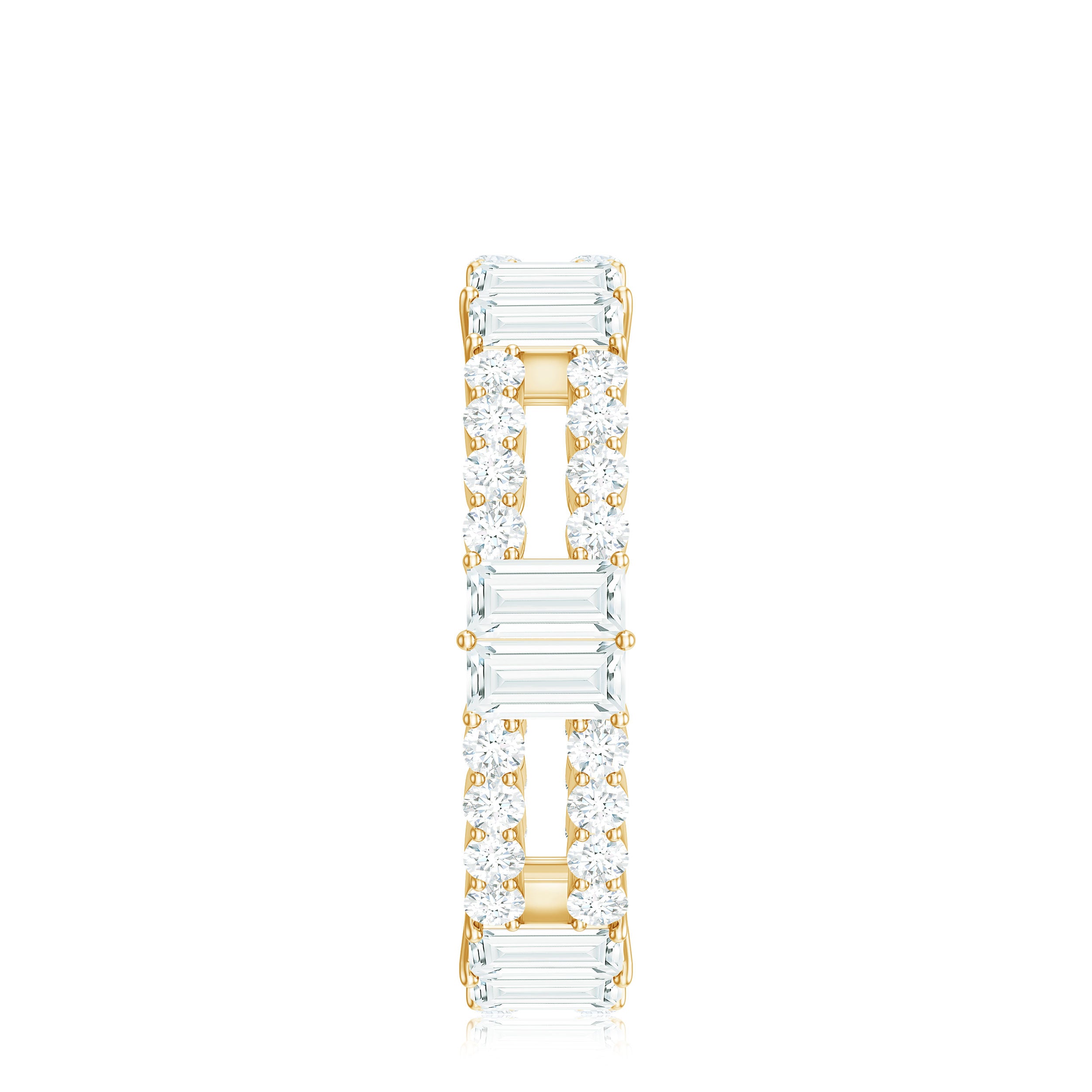 Rosec Jewels-Unique Moissanite Eternity Wedding Band Ring