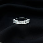 Certified Baguette Moissanite Half Eternity Band Ring for Women D-VS1 - Rosec Jewels