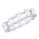 Rosec Jewels-Moissanite Baguette Wedding Band with Certificate