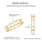 Rosec Jewels-Moissanite Baguette Wedding Band with Certificate