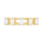 Rosec Jewels-Moissanite Baguette Wedding Band with Certificate