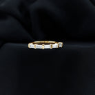 East West Set Moissanite Half Eternity Ring for Her D-VS1 - Rosec Jewels