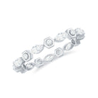 Certified Moissanite Contemporary Eternity Ring D-VS1 - Rosec Jewels