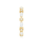 Certified Moissanite Contemporary Eternity Ring D-VS1 - Rosec Jewels