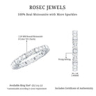 Certified Moissanite Full Eternity Band Ring For Her D-VS1 - Rosec Jewels