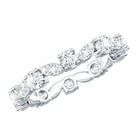 Certified Moissanite Eternity Wedding Band Ring in Prong Setting D-VS1 - Rosec Jewels