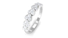 Certified Natural Diamond Heart Eternity Ring in East West Style Natural - ( HI-SI ) - Rosec Jewels
