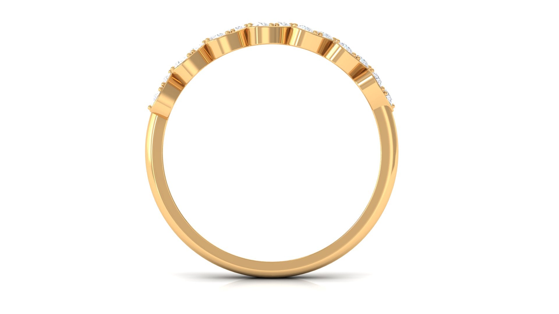 Certified Natural Diamond Heart Eternity Ring in East West Style Natural - ( HI-SI ) - Rosec Jewels