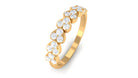 Certified Natural Diamond Heart Eternity Ring in East West Style Natural - ( HI-SI ) - Rosec Jewels