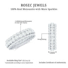 3.50 CT Round Cut Moissanite Wedding Ring in Gold Moissanite - ( D-VS1 ) - Color and Clarity - Rosec Jewels