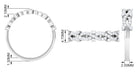 Designer Natural Diamond Infinity Half Eternity Ring Natural - ( HI-SI ) - Rosec Jewels