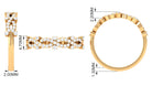 Designer Natural Diamond Infinity Half Eternity Ring Natural - ( HI-SI ) - Rosec Jewels