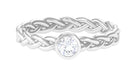 Rosec Jewels-Real Diamond Promise Ring with Braided Shank
