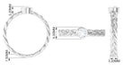 Rosec Jewels-Real Diamond Promise Ring with Braided Shank