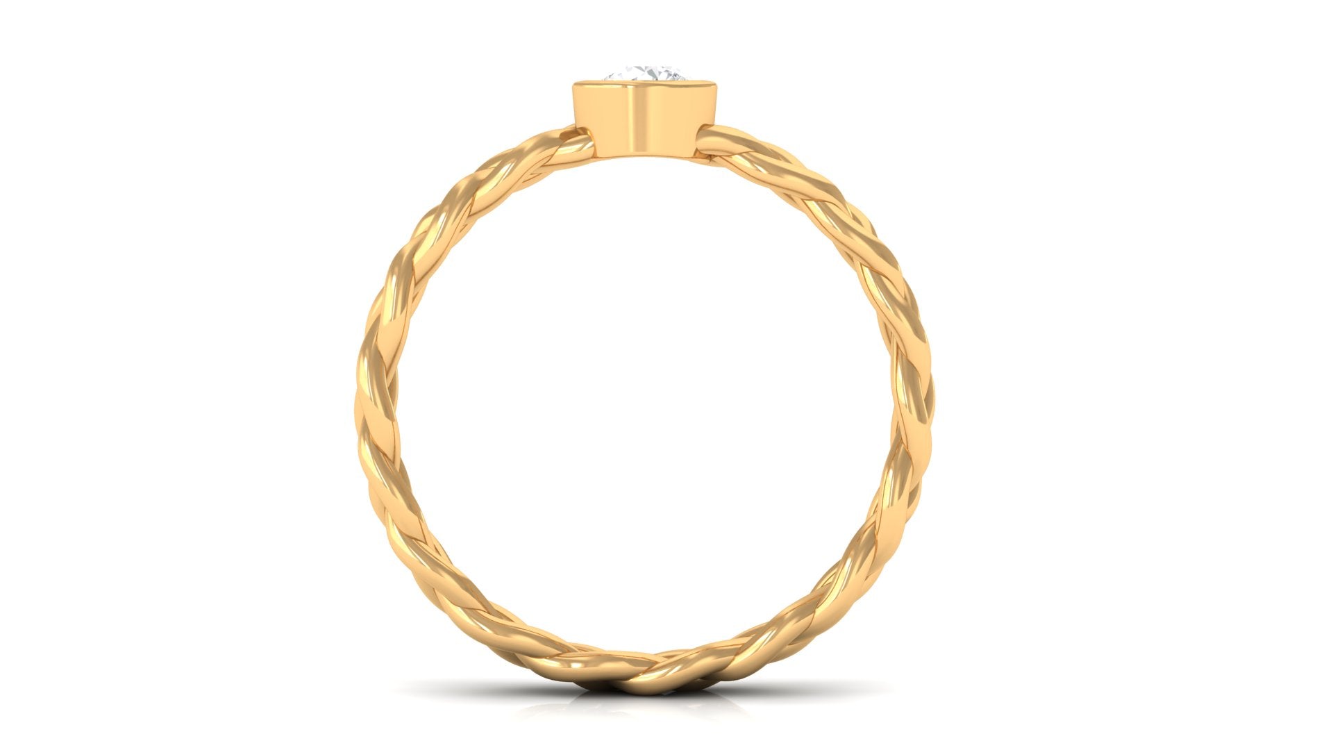 Rosec Jewels-Real Diamond Promise Ring with Braided Shank
