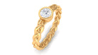 Rosec Jewels-Real Diamond Promise Ring with Braided Shank