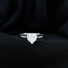 Certified 7 MM Moissanite Heart Ring For Women D-VS1 - Rosec Jewels