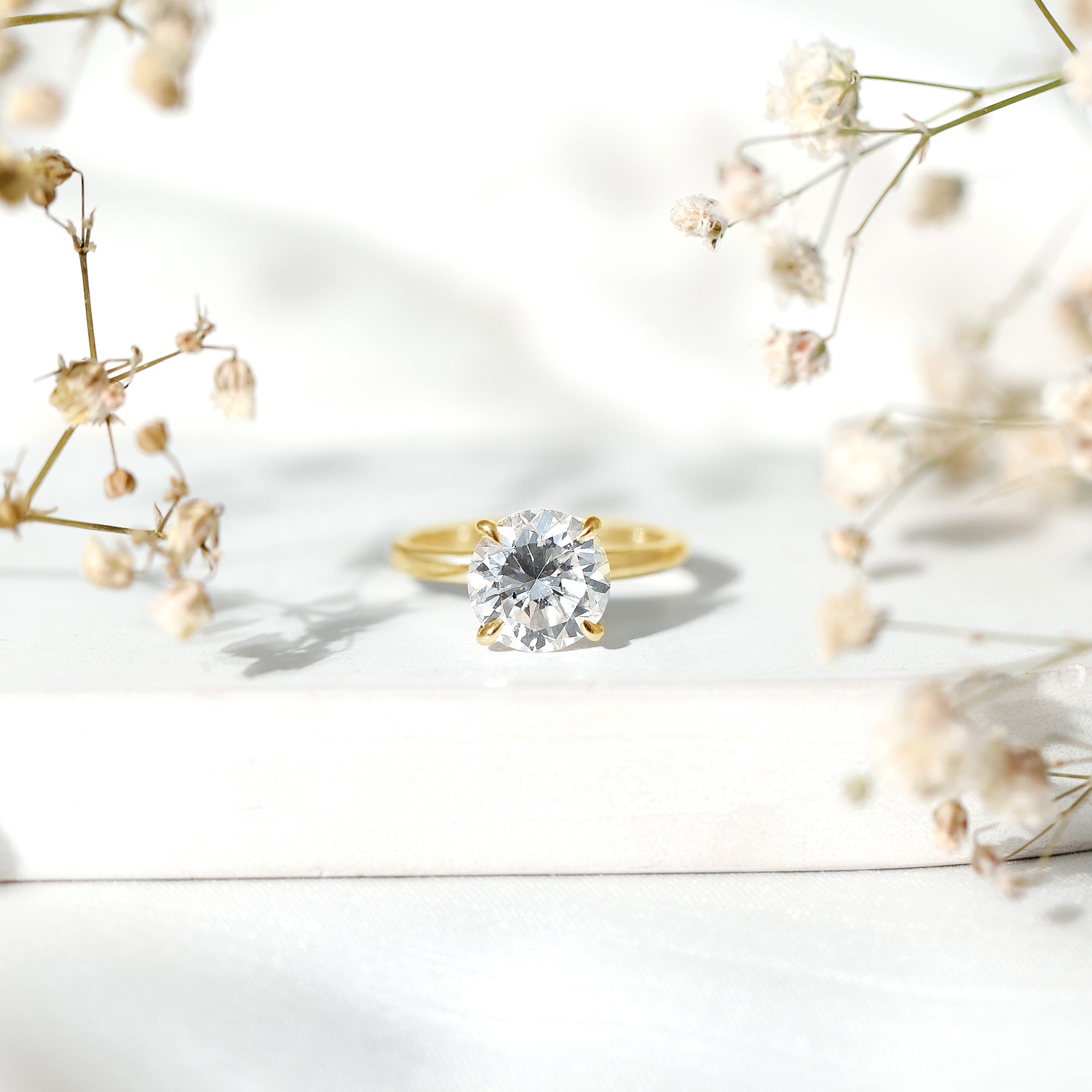 Certified 2.5 CT Lab Grown Diamond Solitaire Engagement Ring Lab - ( EF-VS ) - Rosec Jewels