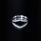 Certified Lab Grown Diamond Curved Stackable Ring Lab - ( EF-VS ) 10K White Gold - Rosec Jewels