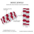 Rosec Jewels-Wide Lab Grown Ruby and Diamond Eternity Band for Women