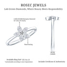 Marquise Cut Lab Grown Diamond Flower Promise Ring for Women Lab - ( EF-VS ) - Rosec Jewels