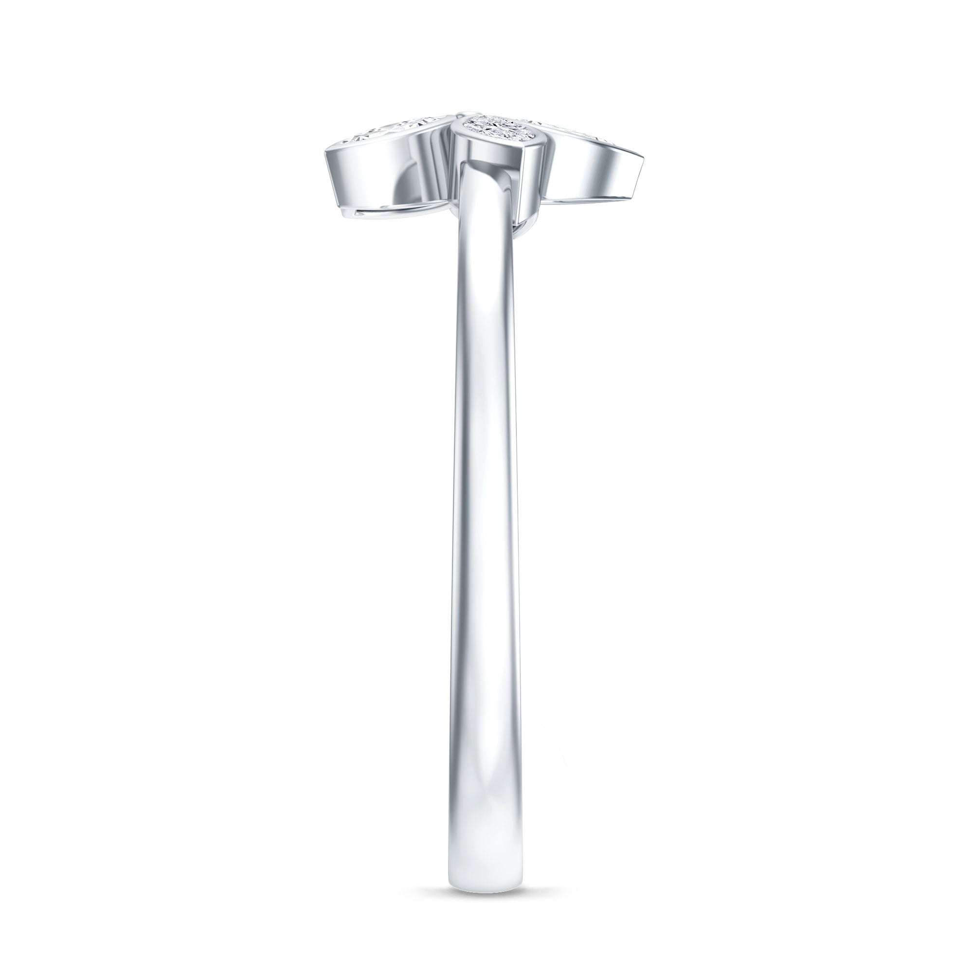 Marquise Cut Lab Grown Diamond Flower Promise Ring for Women Lab - ( EF-VS ) - Rosec Jewels