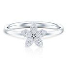 Marquise Cut Lab Grown Diamond Flower Promise Ring for Women Lab - ( EF-VS ) - Rosec Jewels