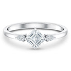 0.7 Carat Asscher Cut Lab Grown Diamond Engagement Ring with Certificate Lab - ( EF-VS ) - Rosec Jewels
