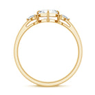 0.7 Carat Asscher Cut Lab Grown Diamond Engagement Ring with Certificate Lab - ( EF-VS ) - Rosec Jewels