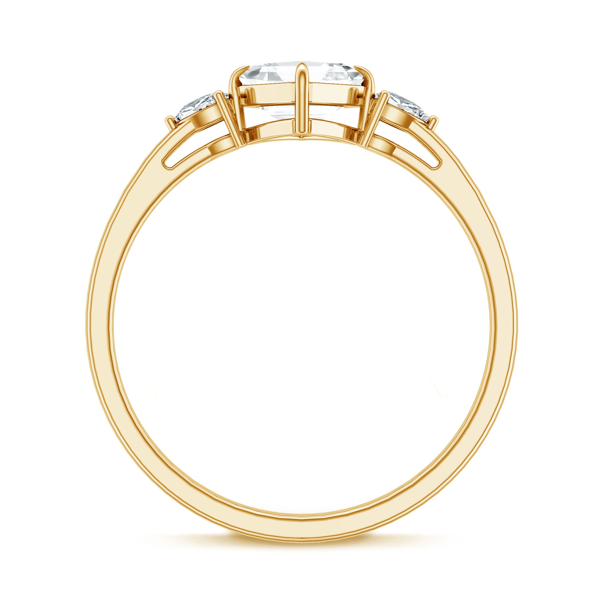 0.7 Carat Asscher Cut Lab Grown Diamond Engagement Ring with Certificate Lab - ( EF-VS ) - Rosec Jewels