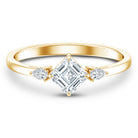 0.7 Carat Asscher Cut Lab Grown Diamond Engagement Ring with Certificate Lab - ( EF-VS ) - Rosec Jewels