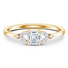 0.7 Carat Asscher Cut Lab Grown Diamond Engagement Ring for Women Lab - ( EF-VS ) - Rosec Jewels