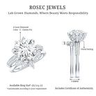 Floral Inspired Lab Grown 4 Carat Diamond Wedding Ring Set IGI Certified Lab - ( E-VS1 ) - Rosec Jewels