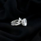 Floral Inspired Lab Grown 4 Carat Diamond Wedding Ring Set IGI Certified Lab - ( E-VS1 ) - Rosec Jewels